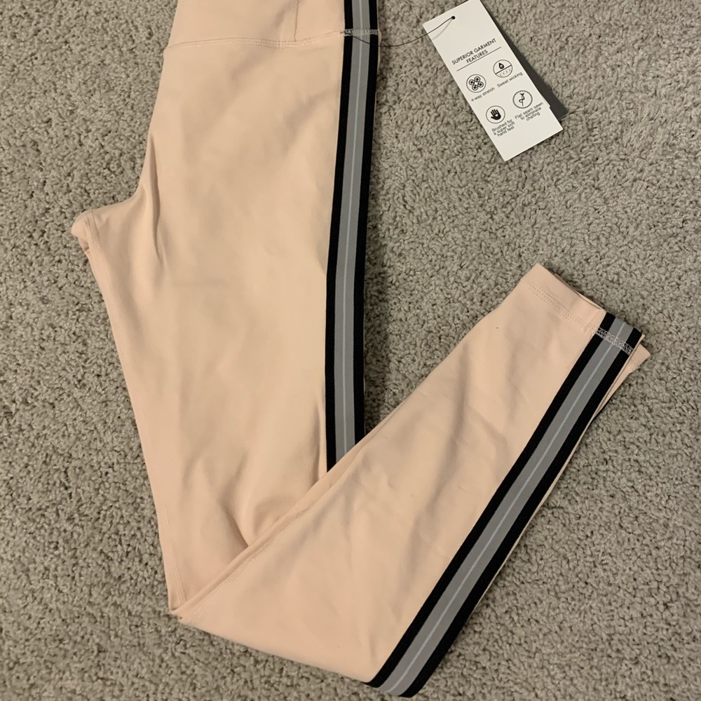 Never Worn Leggings with Side Stripes